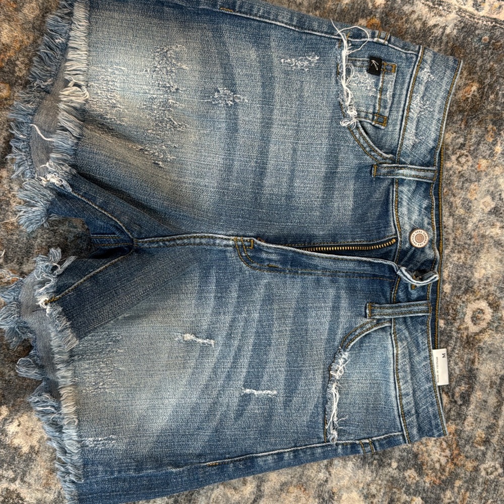 YMI Blue Distressed Jean Shorts